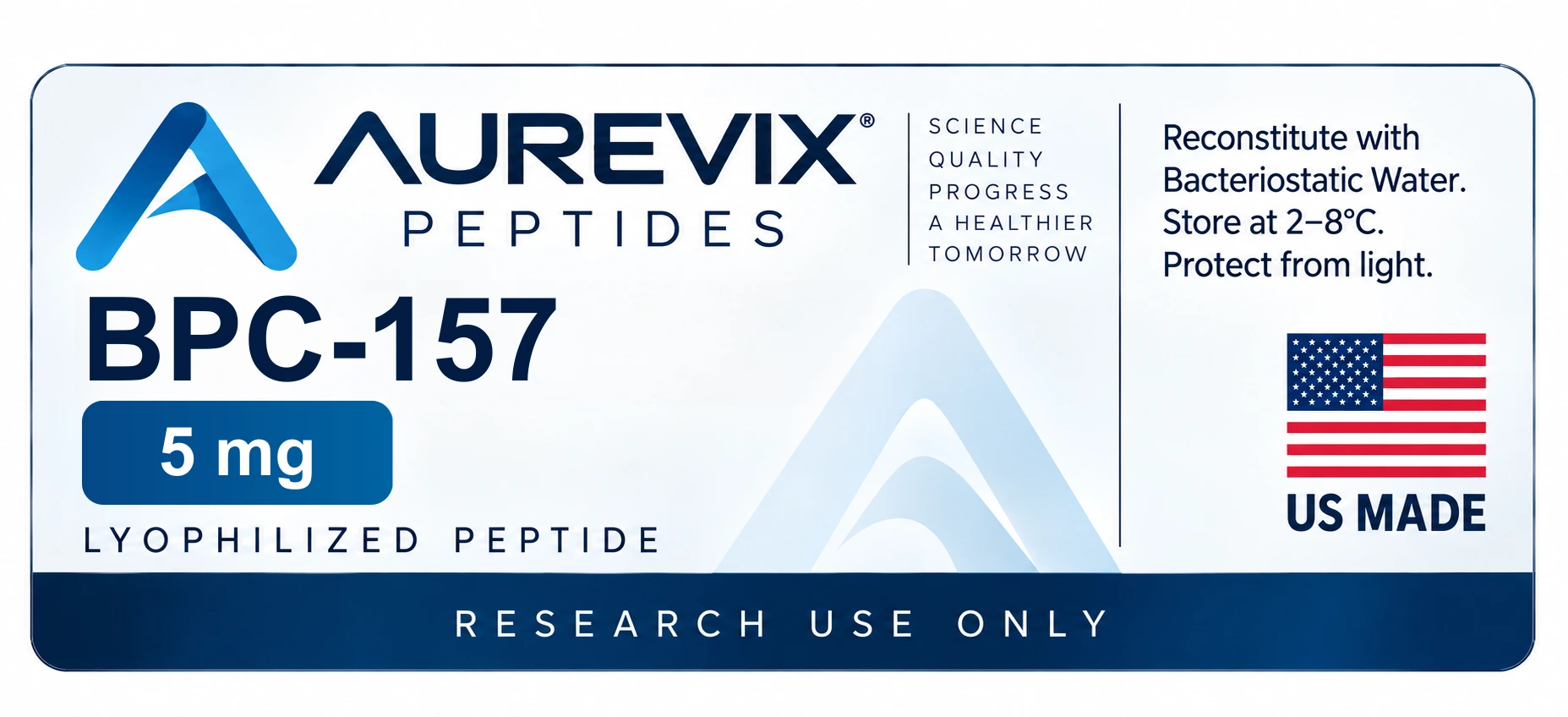 Label AUREVIX BPC-157 5mg