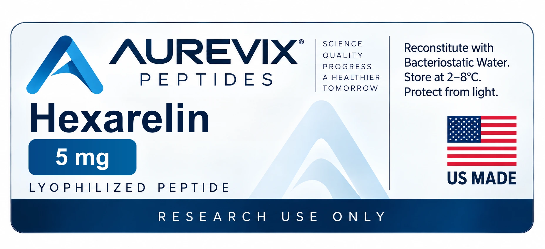 Label AUREVIX Hexarelin 5mg