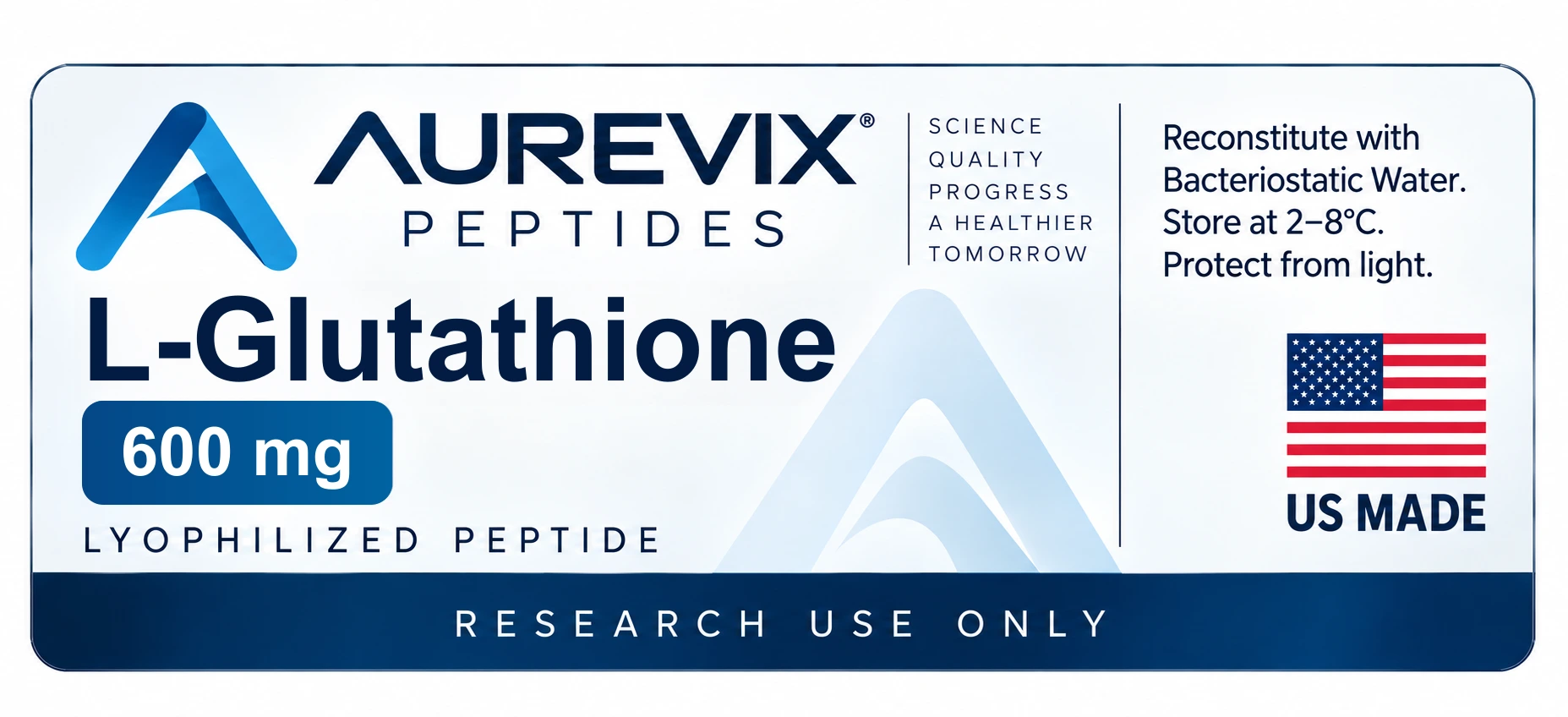 Label AUREVIX L-Glutathione 600mg