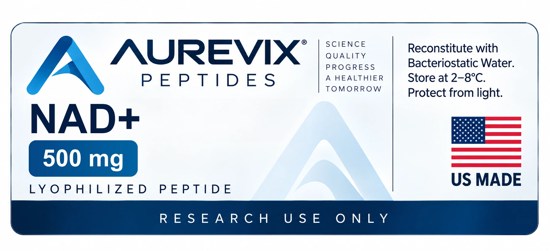 Label AUREVIX NAD+ 500mg