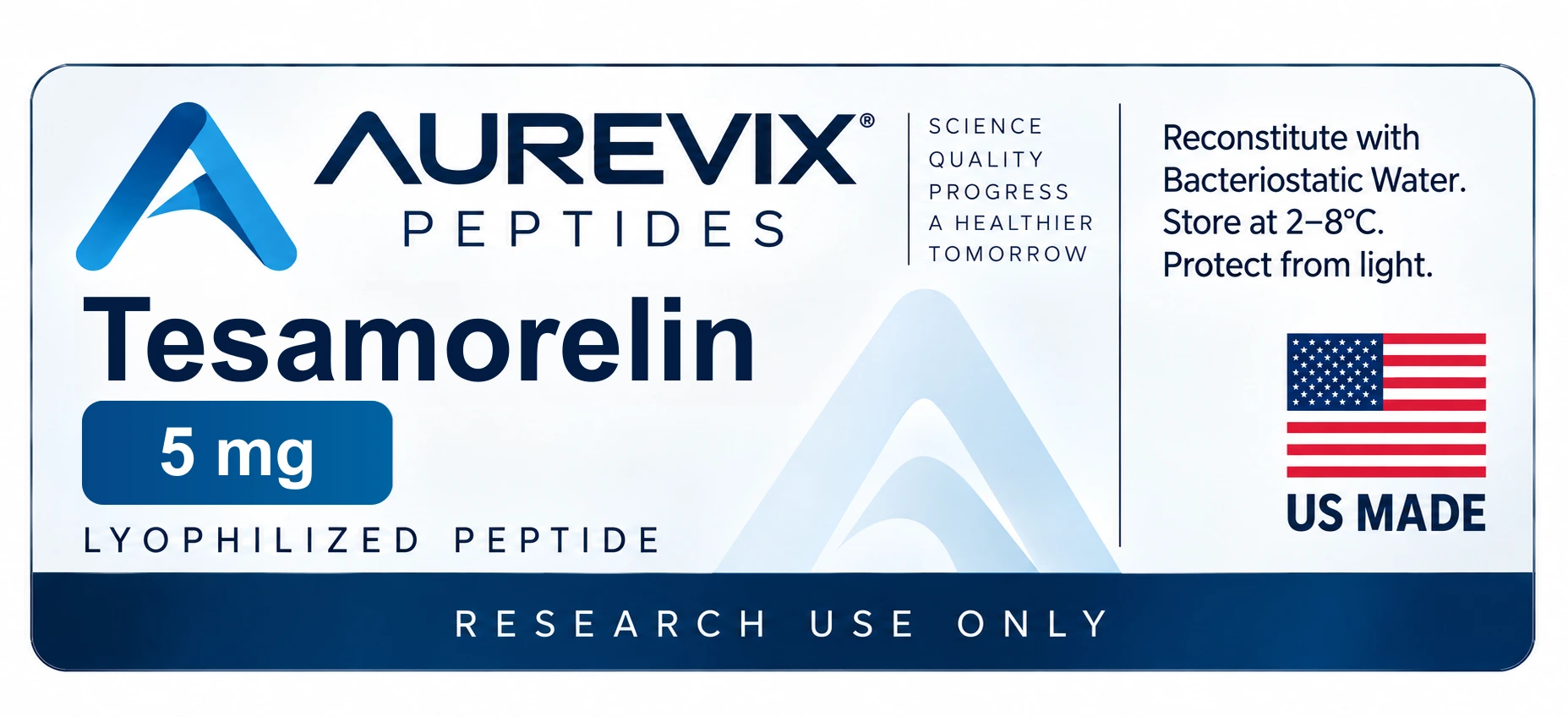 Label AUREVIX Tesamorelin 5mg